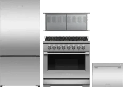 4 Piece Package Includes Refrigerator, Range, Hood And Dishwasher